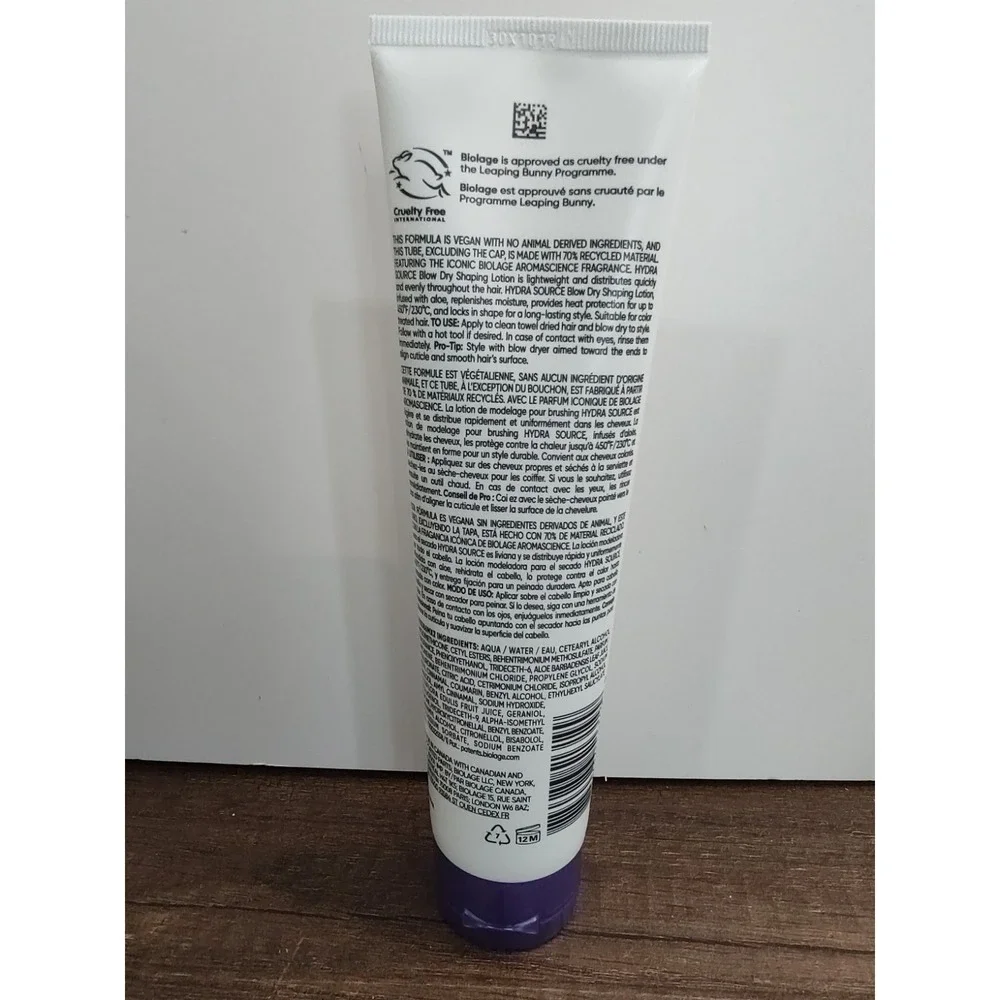 Biolage Hydrasource Blow Dry Shaping Lotion/Dry Hair 5.1 oz